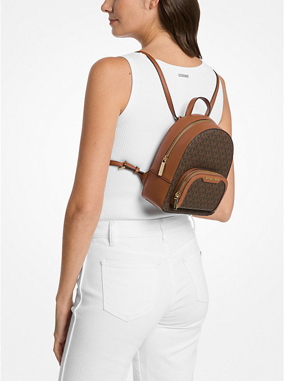 MICHAEL KORS Jaycee Extra-Small Signature Logo Backpack - Brown image 1
