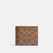 COACH Id Billfold Wallet In Signature Canvas - Tan/Black image 0