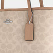 COACH Medium City Tote Bag In Signature Canvas - Silver/Sand/Taupe image 3