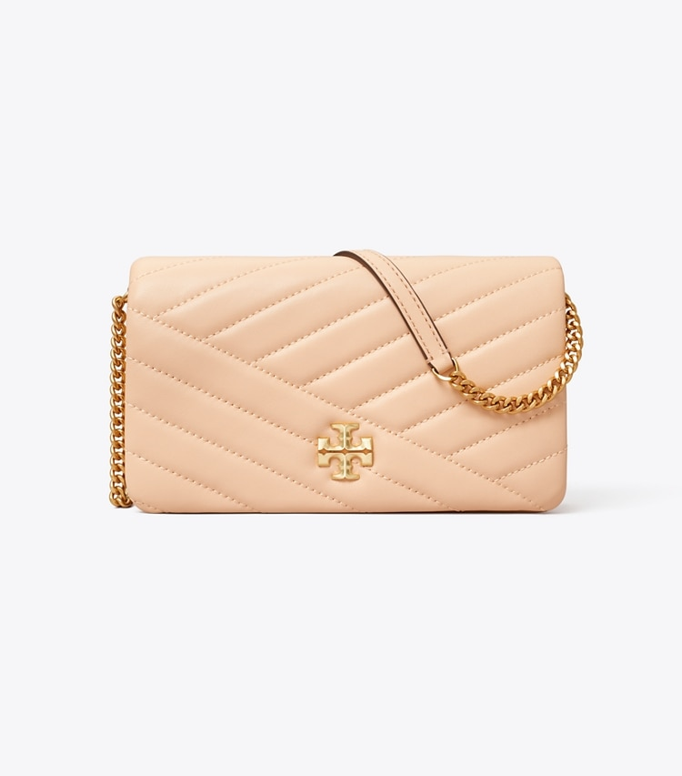 TORY BURCH Kira Chevron Zip Continental Wallet - Apricot image