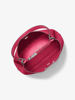 MICHAEL KORS Pratt Medium Two-Tone Metallic Signature Logo Shoulder Bag - Dark Raspberry image 2