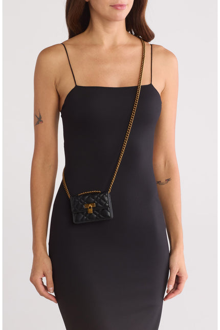 KURT GEIGER Micro Brixton Quilted Shoulder Bag - Black