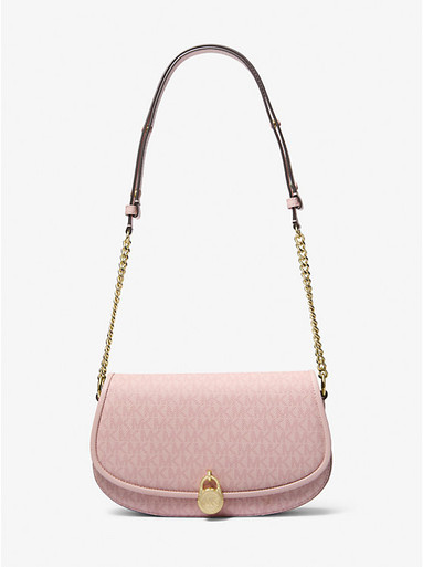 MICHAEL KORS  Mila Medium Signature Logo Messenger Bag - Powder Blush image 2