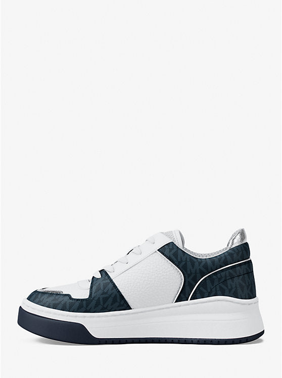 MICHAEL KORS Lexi Mixed-Media Sneaker - Admiral image 1