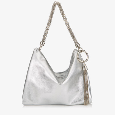 JIMMY CHOO Callie Metallic Leather Clutch Bag image 6