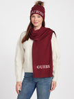 Guess Logo Hat And Scarf Gift Set - Red image 1