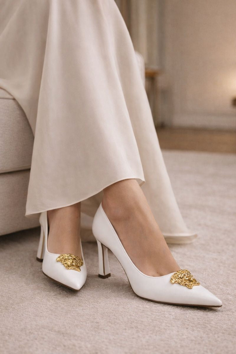VERSACE Medusa Pumps White image 0