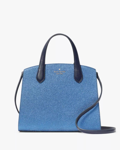 KATE SPADE  Glitter Tinsel Satchel - Parisian Navy image 2