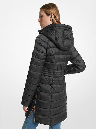 MICHAEL KORS Quilted Nylon Puffer Coat - Black image 0