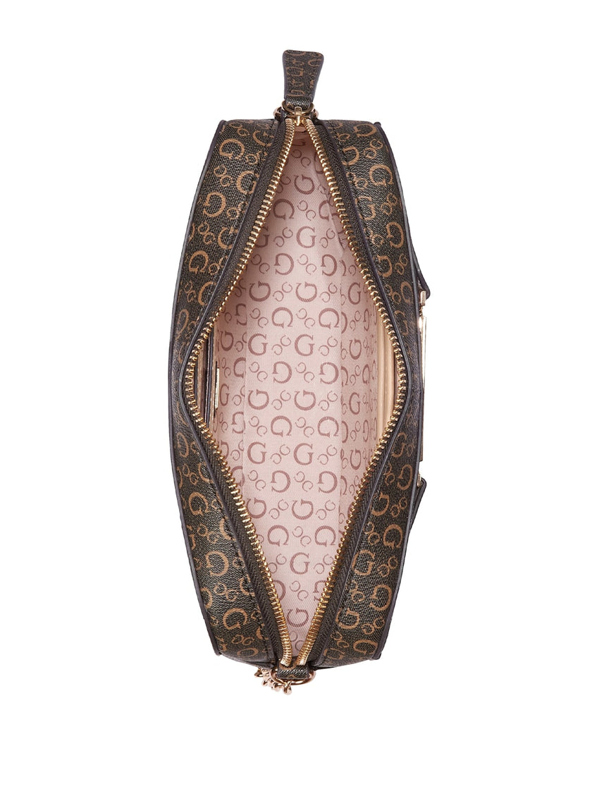 Guess Perrez Logo Crossbody - Brown image 3