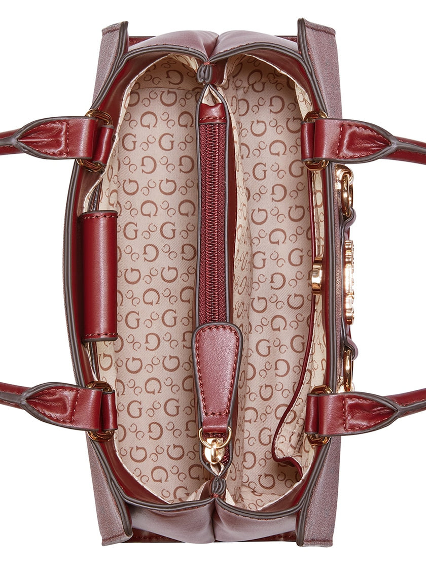 Guess Lacy Logo Satchel - Red image 3