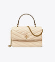 [AT DELHI] TORY BURCH Mini Kira Chevron Top Handle Chain Wallet image 0