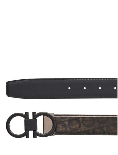SALVATORE FERRAGAMO Reversible And Adjustable Gancini Leather Belt image 1