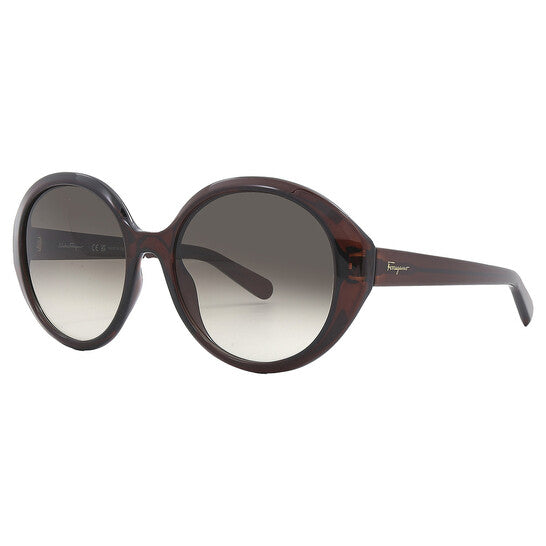 SALVATORE FERRAGAMO Salvatore Grey gradient Oval Ladies Sunglasses (Arriving In Delhi) image 2