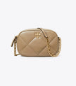 TORY BURCH Kira Diamond Quilt Camera Bag - Taupe Oak image 0