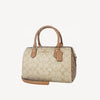 COACH Rowan Satchel Bag In Blocked Signature Canvas 25cm Light Khaki CS185IMWQ4 image 0