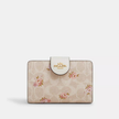 COACH Medium Corner Zip Wallet In Signature Canvas With Floral Print image 2