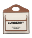 BURBERRY Ladies Logo Printed Pocket Tote Bag - Beige image 2