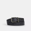 COACH Harness Buckle Cut To Size Reversible Belt, 38 Mm Gunmetal/Charcoal/Black image 1