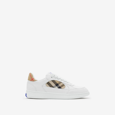 BURBERRY Leather and Check Terrace Sneakers​ image 3