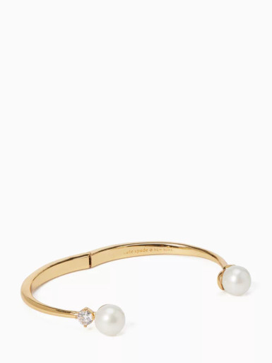 KATE SPADE  Pearls Of Wisdom Open Hinged Bangle image 0