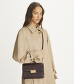 TORY BURCH T Monogram Leather Shoulder Bag - Deep Maroon image 2