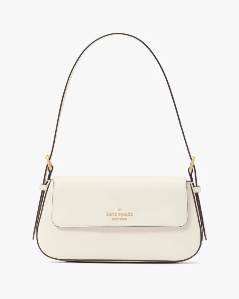 KATE SPADE Madison Saffiano Leather Small Flap Shoulder Bag (Arriving In Delhi) - Meringue image
