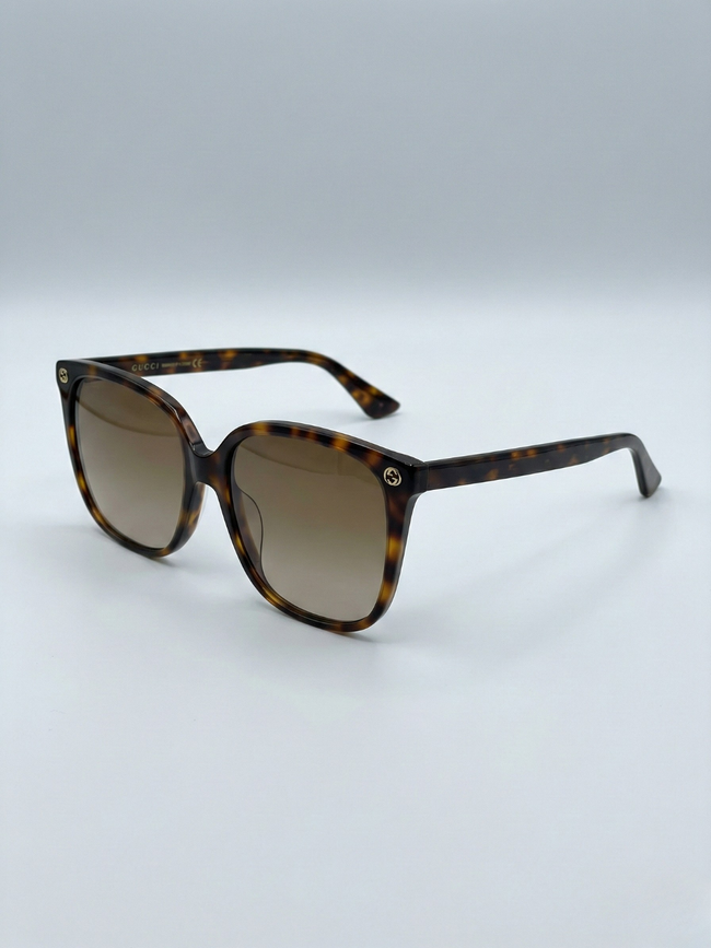 [AT DELHI] GUCCI GG0022S 002 Havana Sunglasses image 1