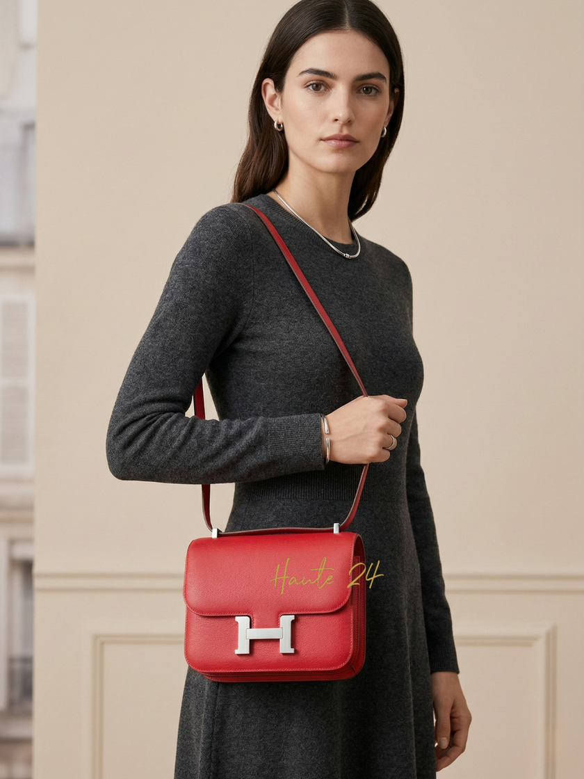 HERMÈS Chevre Mysore Mini Constance 18 image 0