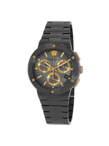 VERSACE  Greca Logo Chronograph Quartz Grey Dial Men's Watch image 0