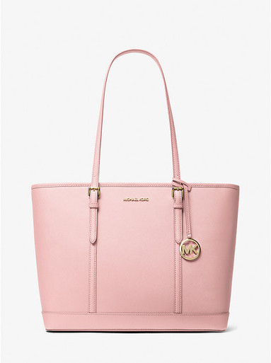 MICHAEL KORS  Jet Set Travel Large Saffiano Leather Tote Bag - Powder Blush image 0