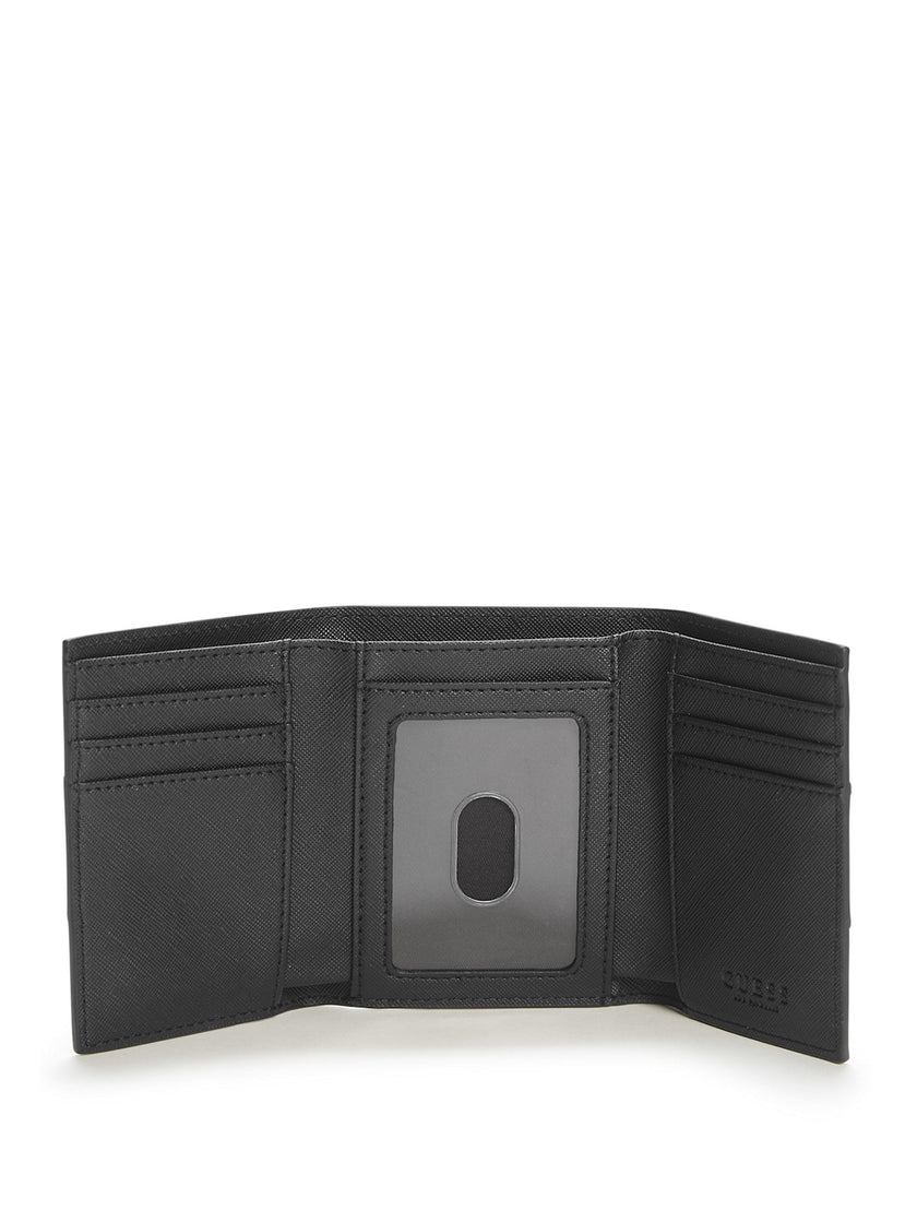 Guess Debossed Logo Trifold Wallet - Black image 2