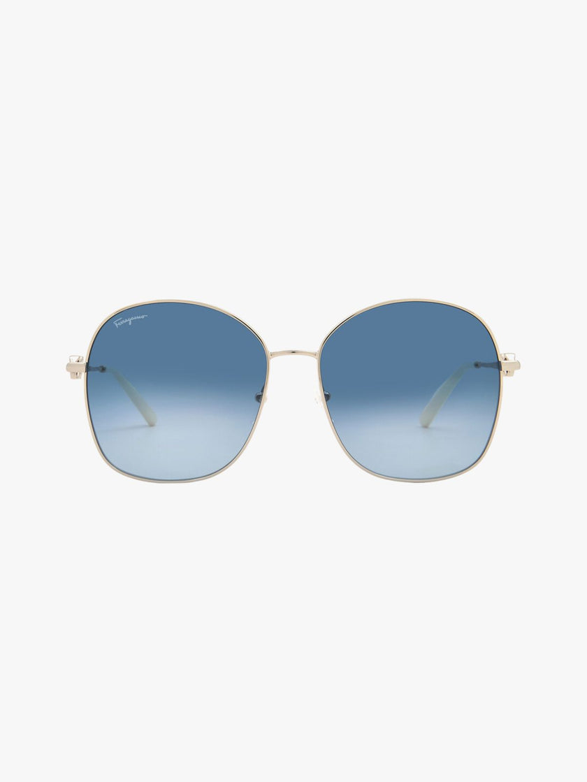 SALVATORE FERRAGAMO Blue Gradient Butterfly Ladies Sunglasses (Arriving In Delhi) image 0
