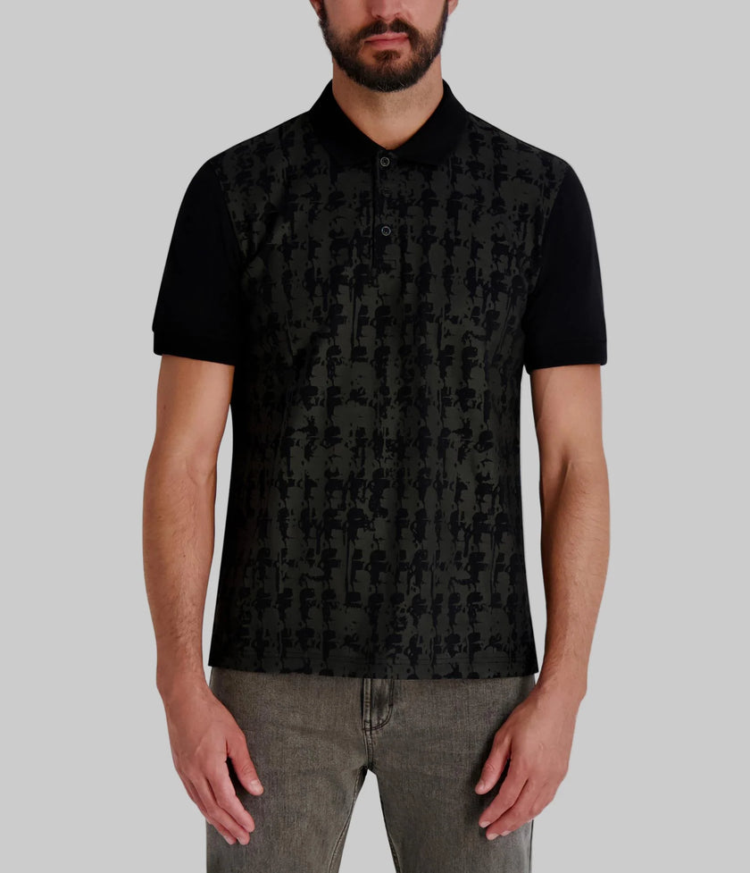KARL LAGERFELD PIQUE ALL OVER KARL COLLARED POLO image 1