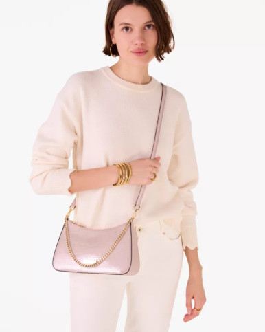 KATE SPADE  Madison Satin Sequin Convertible Crossbody - Rose Smoke image 1