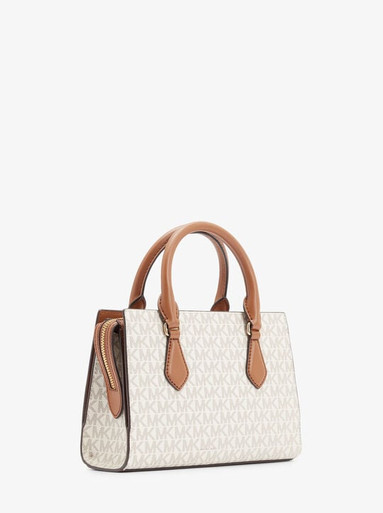 MICHAEL KORS Sheila Small Signature Logo Satchel - Vanilla (Arriving in Delhi) image 1