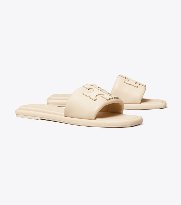 TORY BURCH Double T Sport Slide - dulce de leche / gold (Arriving In Delhi) image 0