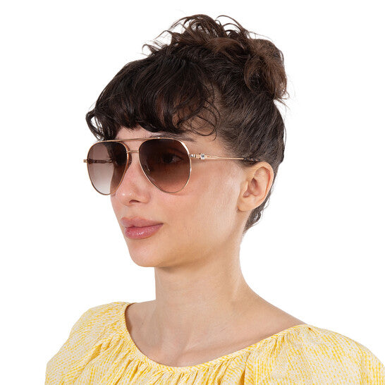 [ARRIVING] JIMMY CHOO Brown Gradient Pilot Ladies Sunglasses image 1