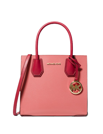 MICHAEL KORS  Mercer Medium Two-Tone Pebbled Leather Crossbody Bag image 0