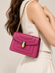 BVLGARI Serpenti Forever Chain Shoulder Bag in Calfskin Leather