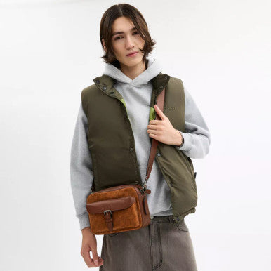 COACH Warner Crossbody Bag In Signature Suede image 0