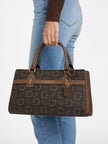 Guess Eldoria Enlarged Logo Satchel - Pink image 1