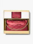 [AT DELHI] MICHAEL KORS Jet Set Medium Metallic Logo Debossed Pochette and Card Case Gift Set - Cherry image 0