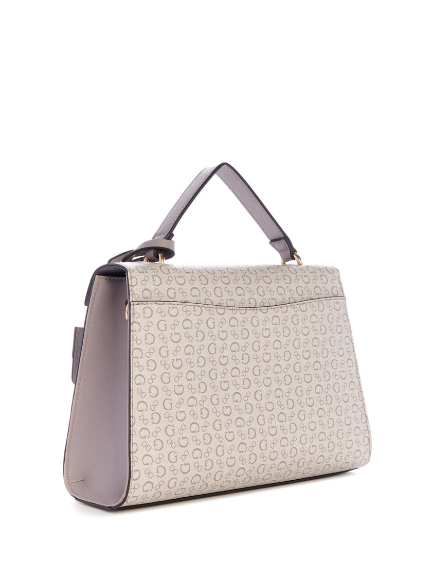 Guess Rhiannon Logo Top Handle Bag - Neutral image 1