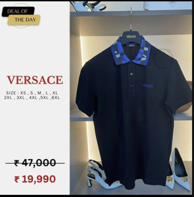 VERSACE Navy 'La Greca image 0