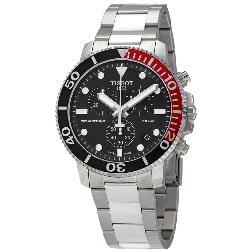 TISSOT Seastar 1000 Chronograph Quartz Black Dial Men's Watch image 0