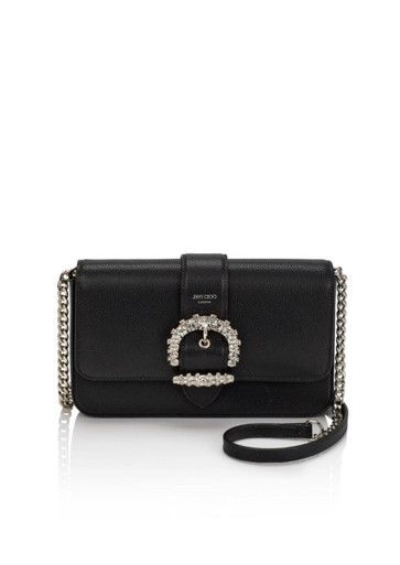 JIMMY CHOO Cheri Wallet W/chain Osgl B Black image 0