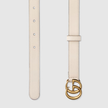 GUCCI GG Marmont Thin Belt - White image 1