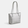 COACH Fiona Zip Tote Bag In Signature Canvas - Gray/Silver image 2