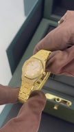Audemars Piguet Royal Oak   67630BA.GG.1312BA.01-C 18 karat Yellow Gold tone-on-tone Petite Tapisserie Dial 23mm
